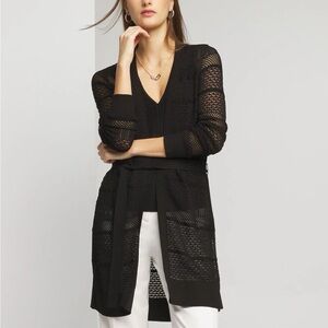 NWT White House Black Market WHBM Pointelle Cardigan & V-neck Sweater tank M